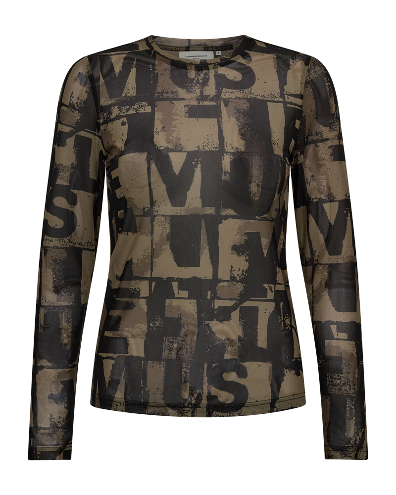 CMCORA - MESH T-SHIRT I KHAKIGRØN