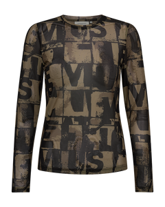 CMCORA - MESH T-SHIRT I KHAKIGRØN