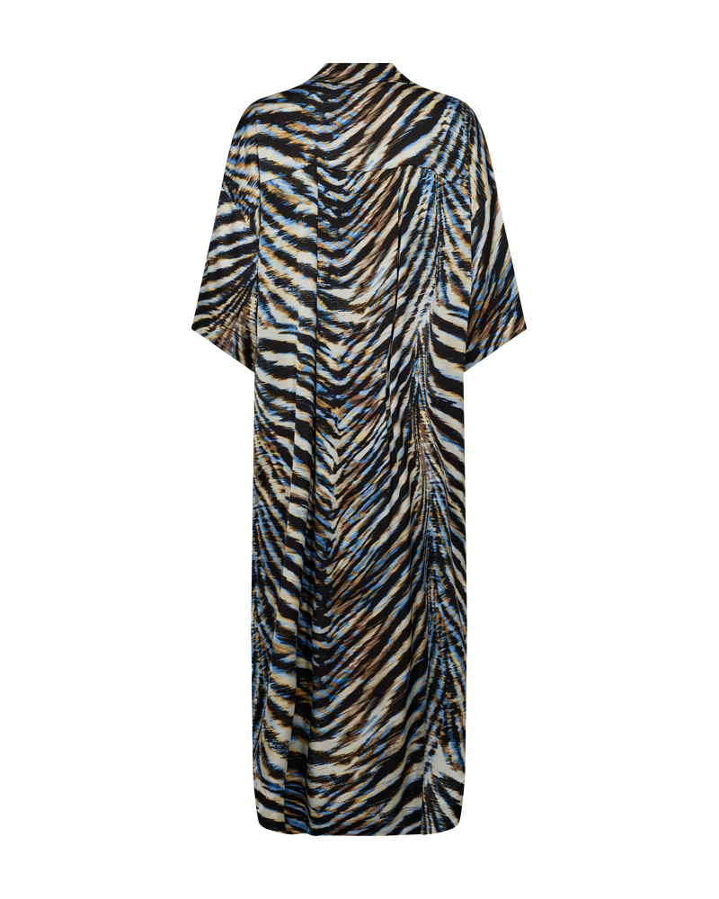 CMMERRYSHINE - KAFTAN KJOLE MED PRINT I BLÅ