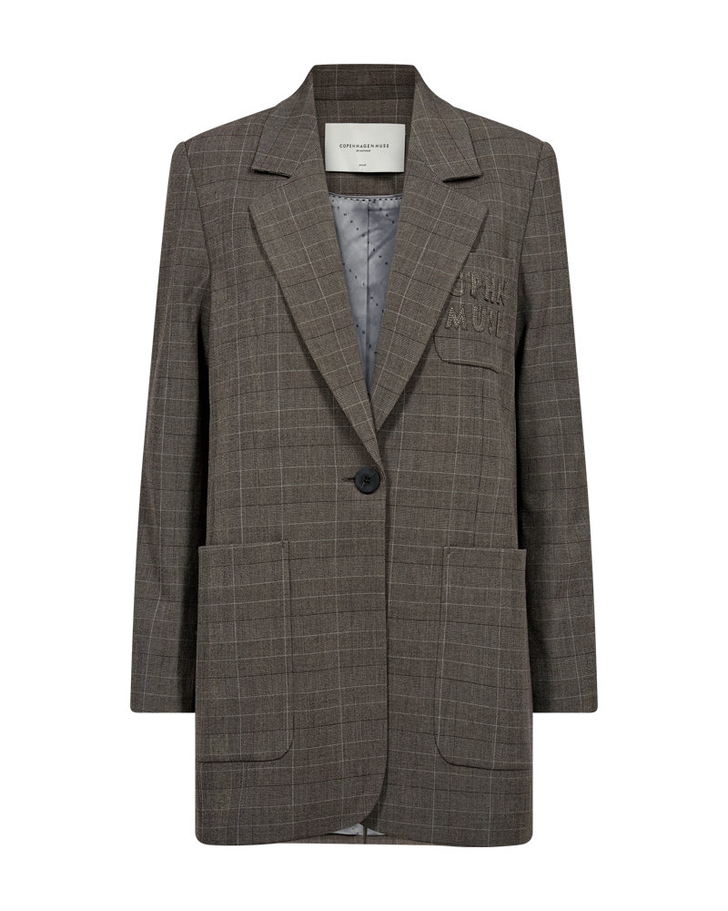 CMTAILOR - TERNET BLAZER I SORT,RÅHVID
