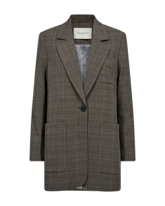 CMTAILOR - TERNET BLAZER I SORT,RÅHVID