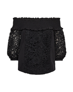 CMMADELYN - OFF-SHOULDER BLUSE I SORT
