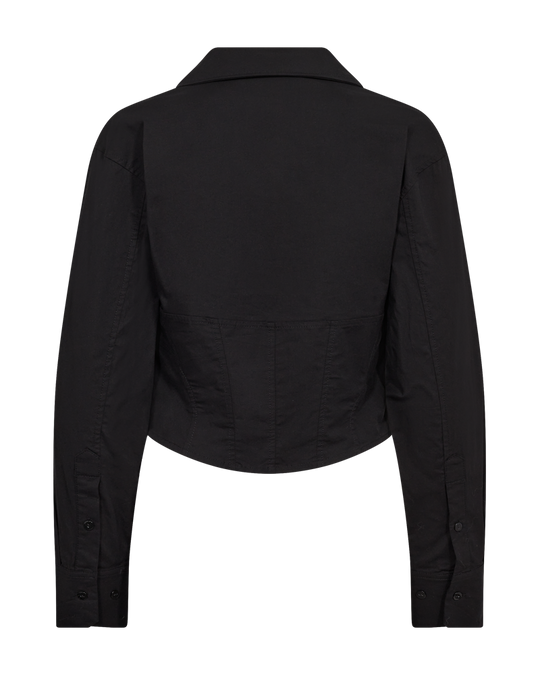 CMALANI - LANGÆRMET SKJORTE I SORT