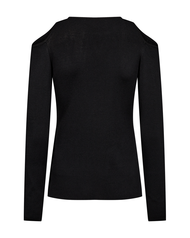 CMBOO - PULLOVER MED LANGE ÆRMER I SORT