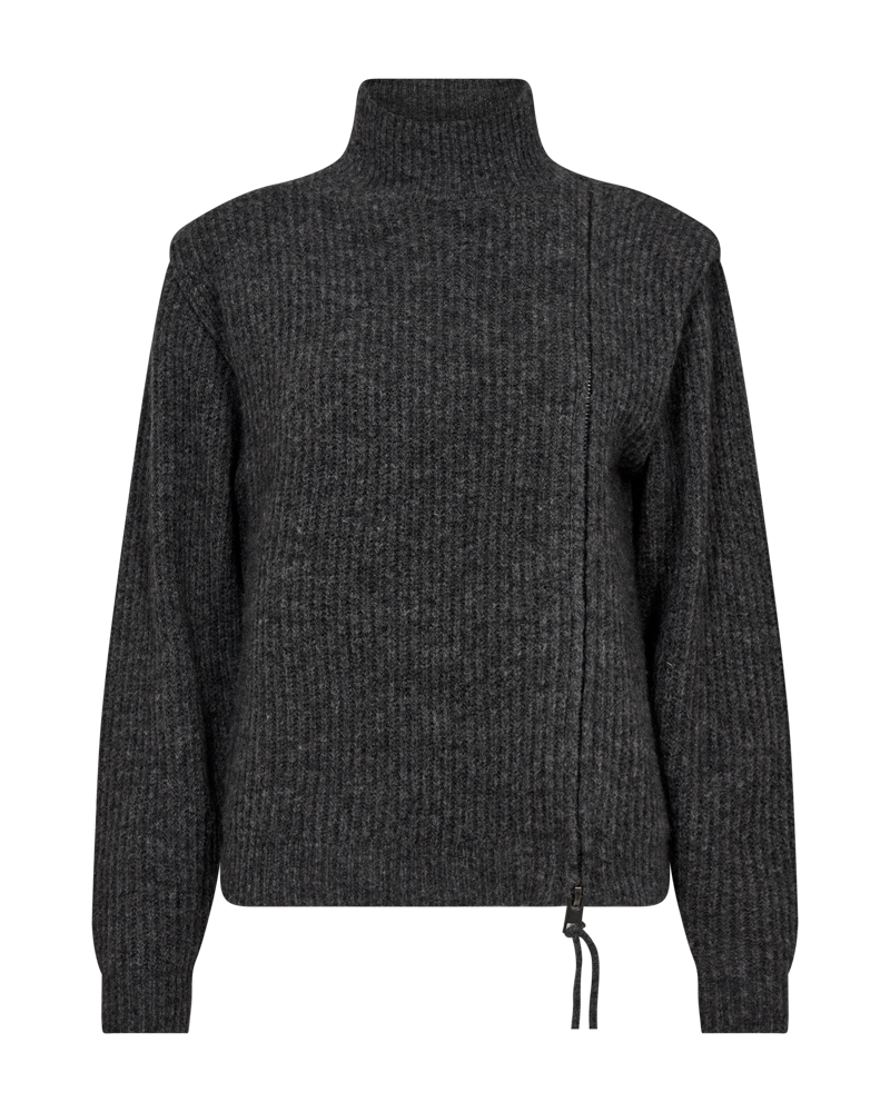 CMLAMA - STRIKKET PULLOVER I GRÅ
