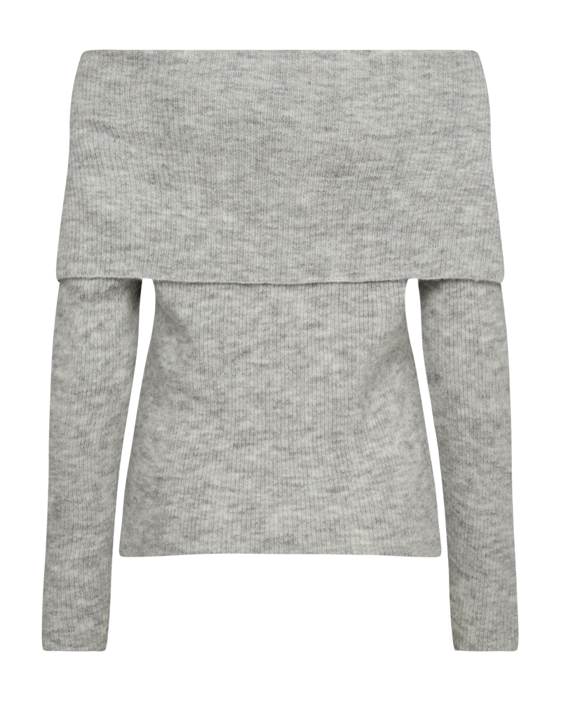 CMIBRA - OFF-SHOULDER PULLOVER I ULDBLANDING I GRÅ