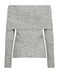 CMIBRA - OFF-SHOULDER PULLOVER I ULDBLANDING I GRÅ