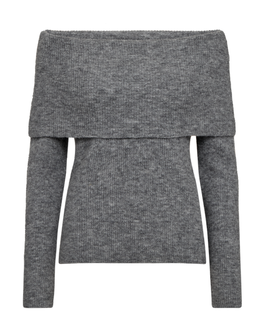 CMIBRA - OFF-SHOULDER PULLOVER I GRÅ