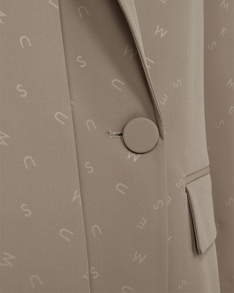 CMDAN - MØNSTRET BLAZER I BEIGE