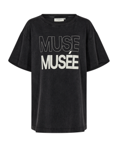CMMUSE - LOGO TEE I GRÅ