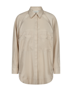 CMSILA - SKJORTE MED MESH-DETALJER I BEIGE