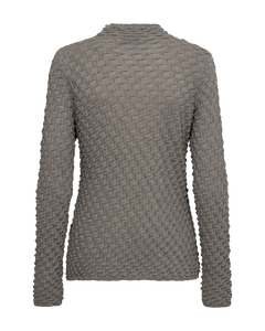 CMNADJA - FINSTRIKKET PULLOVER I GRÅ