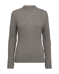 CMNADJA - FINSTRIKKET PULLOVER I GRÅ