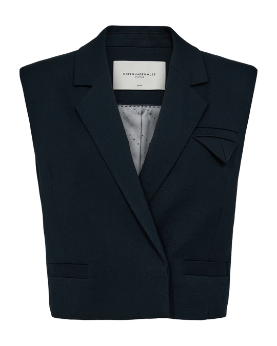 CMTAILOR - KORT VEST I BLÅ