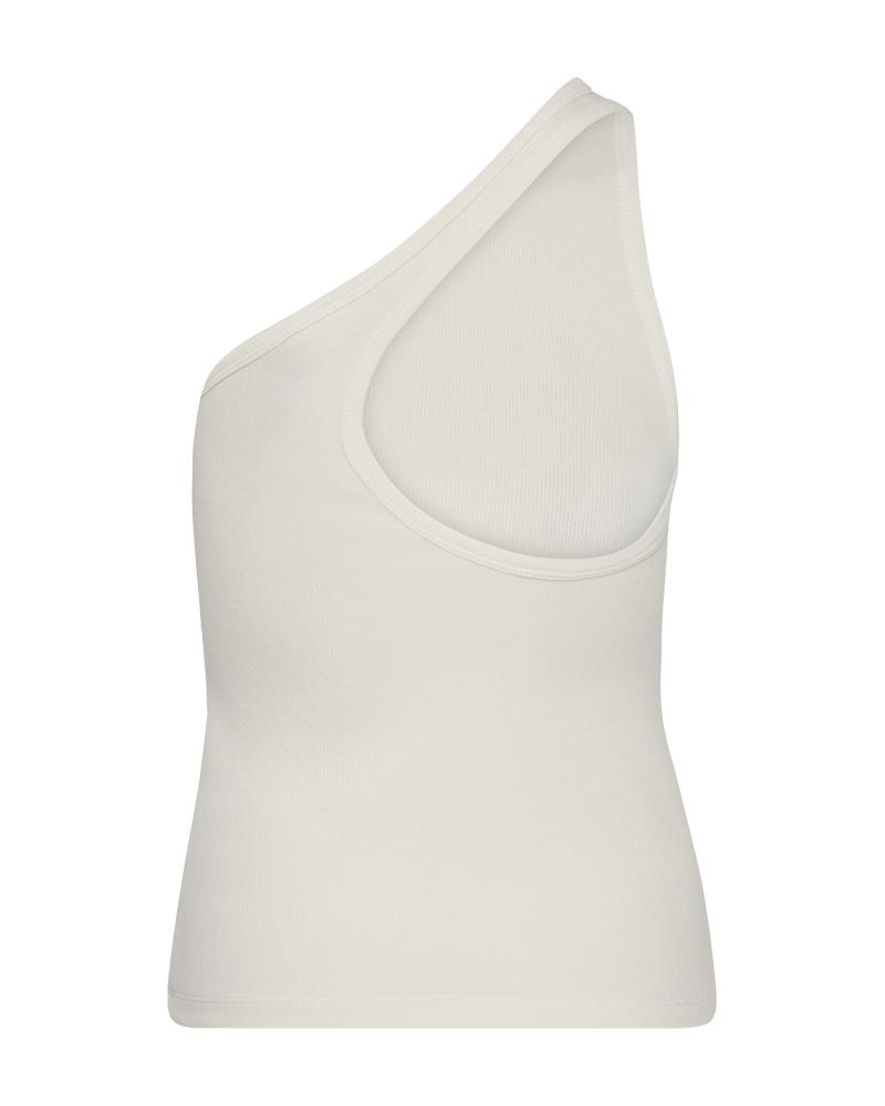 CMSIV - ONE-SHOULDER TOP I RÅHVID