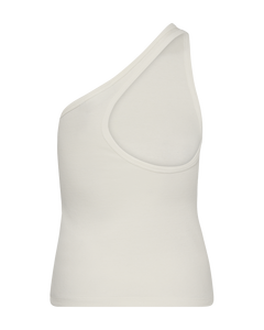CMSIV - ONE-SHOULDER TOP I RÅHVID
