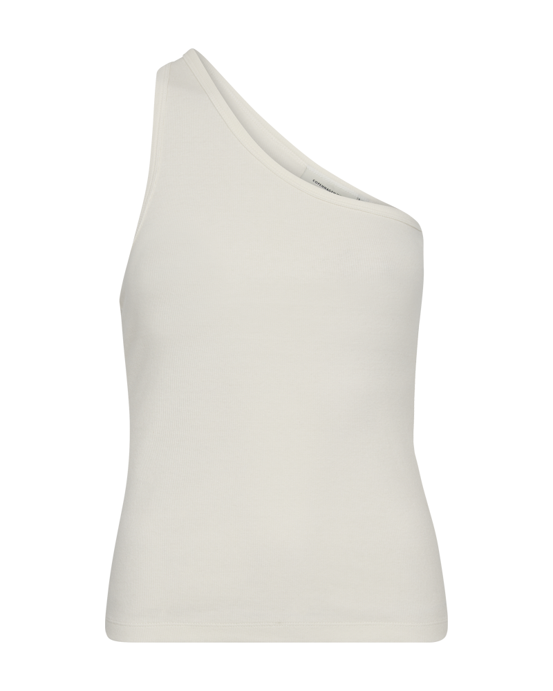 CMSIV - ONE-SHOULDER TOP I RÅHVID
