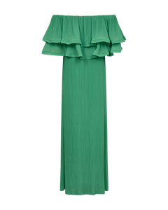 CMKIRA - OFF-SHOULDER KJOLE I GRØN