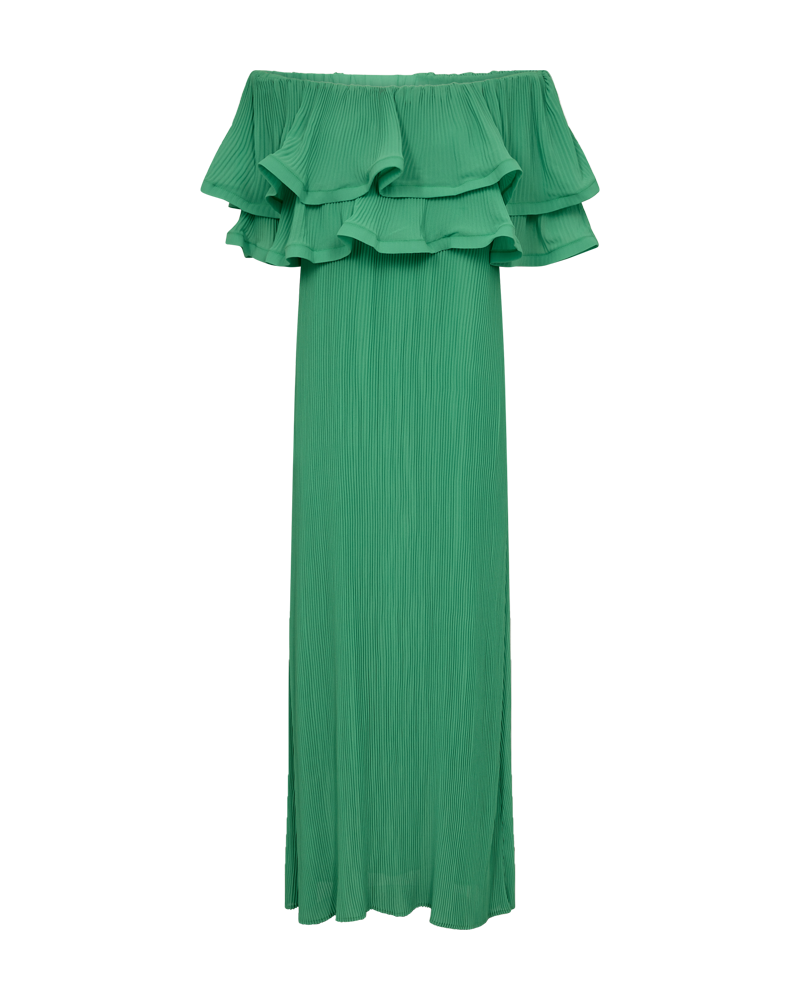 CMKIRA - OFF-SHOULDER KJOLE I GRØN