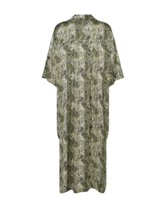 CMSABINA - KAFTAN KJOLE I BEIGE OG GRØN,RÅHVID