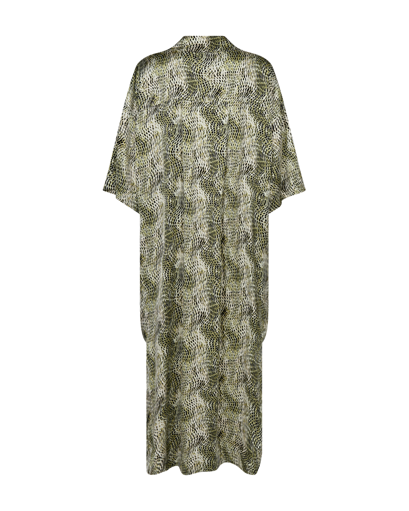 CMSABINA - KAFTAN KJOLE I BEIGE OG GRØN,RÅHVID