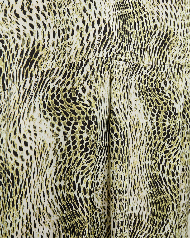CMSABINA - KAFTAN KJOLE I BEIGE OG GRØN,RÅHVID