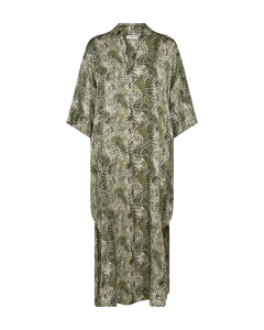 CMSABINA - KAFTAN KJOLE I BEIGE OG GRØN,RÅHVID