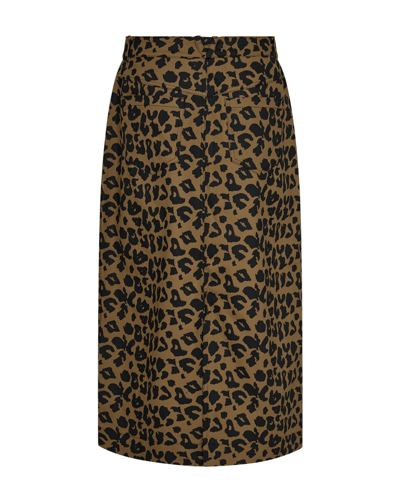 CMLEORA - MIDINEDERDEL I LEOPARDPRINT I SORT OG BRUN