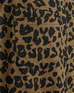 CMLEORA - MIDINEDERDEL I LEOPARDPRINT I SORT OG BRUN