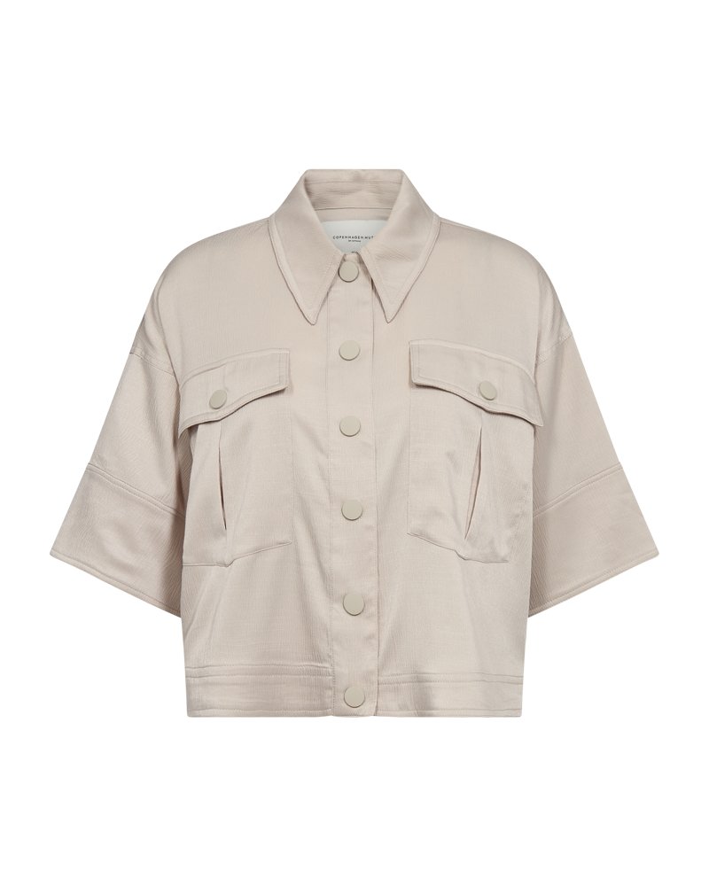 CMVIANNA - KORT SKJORTE I BEIGE
