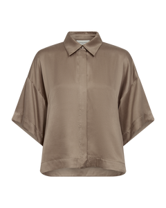CMCUPRO - SKJORTE MED DROP SHOULDERS I BEIGE