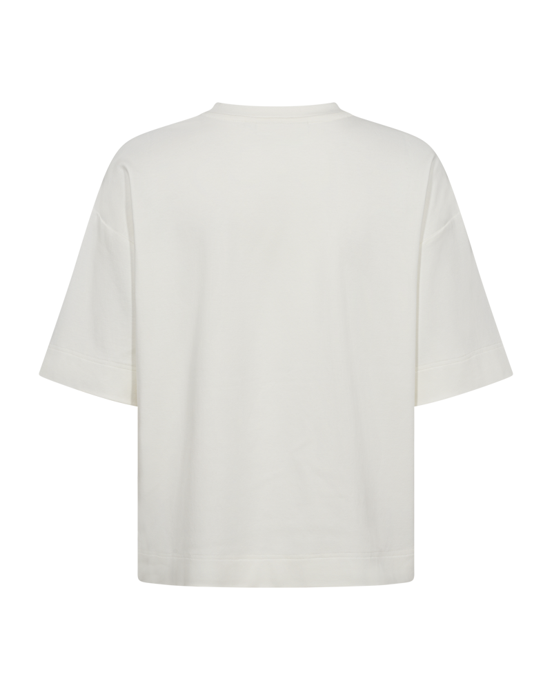 CMMUSE - T-SHIRT MED PRINT I RÅHVID