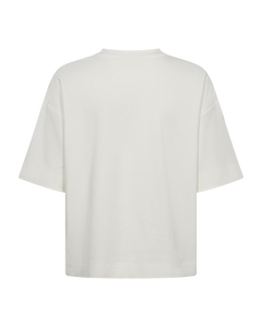 CMMUSE - T-SHIRT MED PRINT I RÅHVID