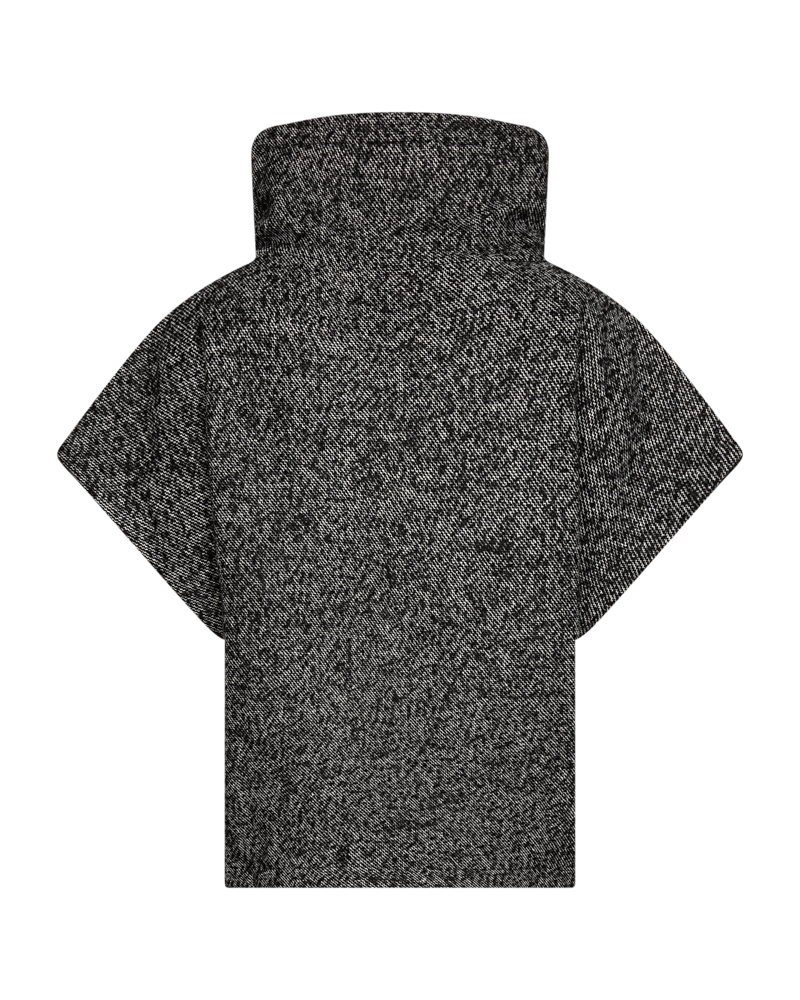 CMNETWO - OVERSIZE VEST I SORT,RÅHVID