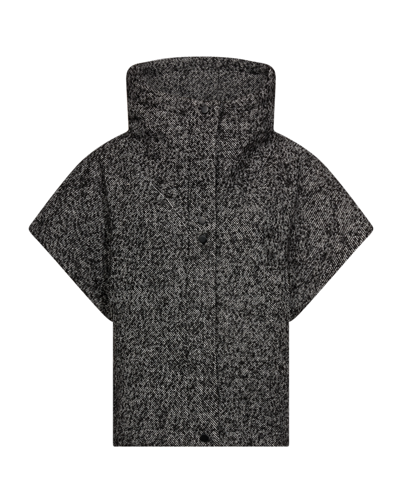 CMNETWO - OVERSIZE VEST I SORT,RÅHVID