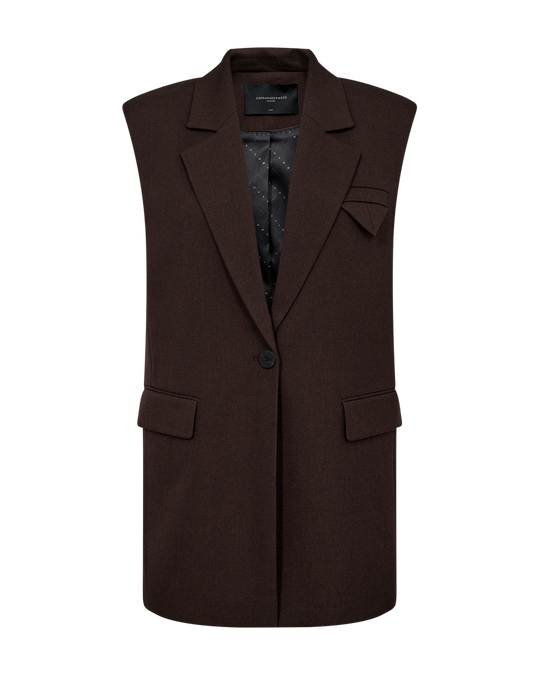 CMTAILOR - VEST I BRUN