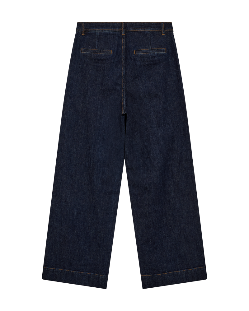 CMJEAN - HØJTALJEDE DENIMBUKSER I BLÅ