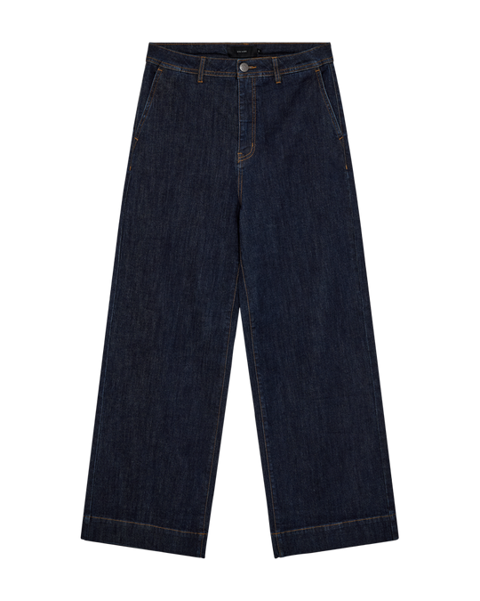 CMJEAN - HØJTALJEDE DENIMBUKSER I BLÅ