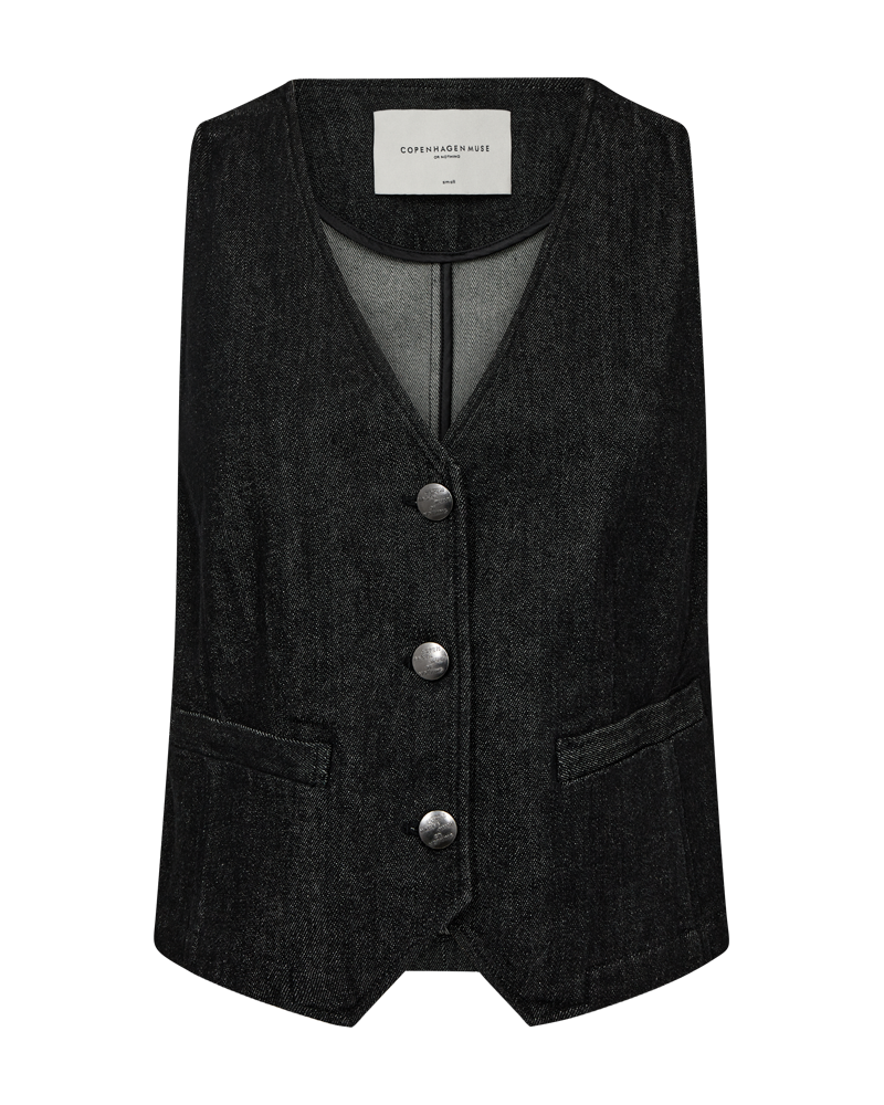 CMJEAN - DENIMWAISTCOAT I SORT