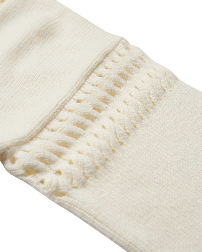 CMYARI - FINTSTRIKKET PULLOVER I RÅHVID