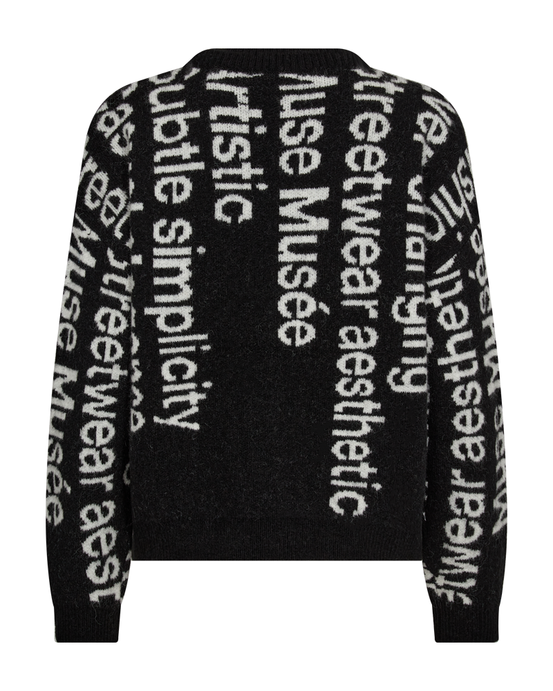 CMIBRA - PULLOVER I SORT OG HVID,RÅHVID