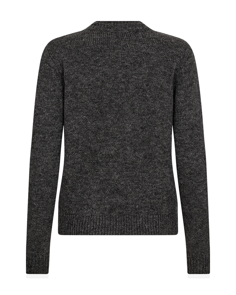 CMDIAMOND - PULLOVER MED SIMILISTEN OG PERLER I GRÅ