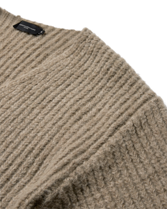 CMANDREA - RIBSTRIKKET PULLOVER I BEIGE
