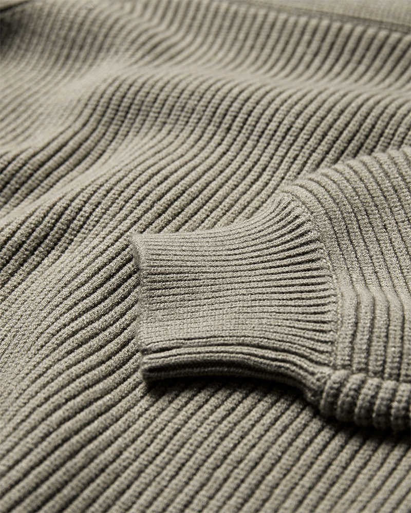 CMCOLIN - RIBSTRIKKET PULLOVER I BEIGE