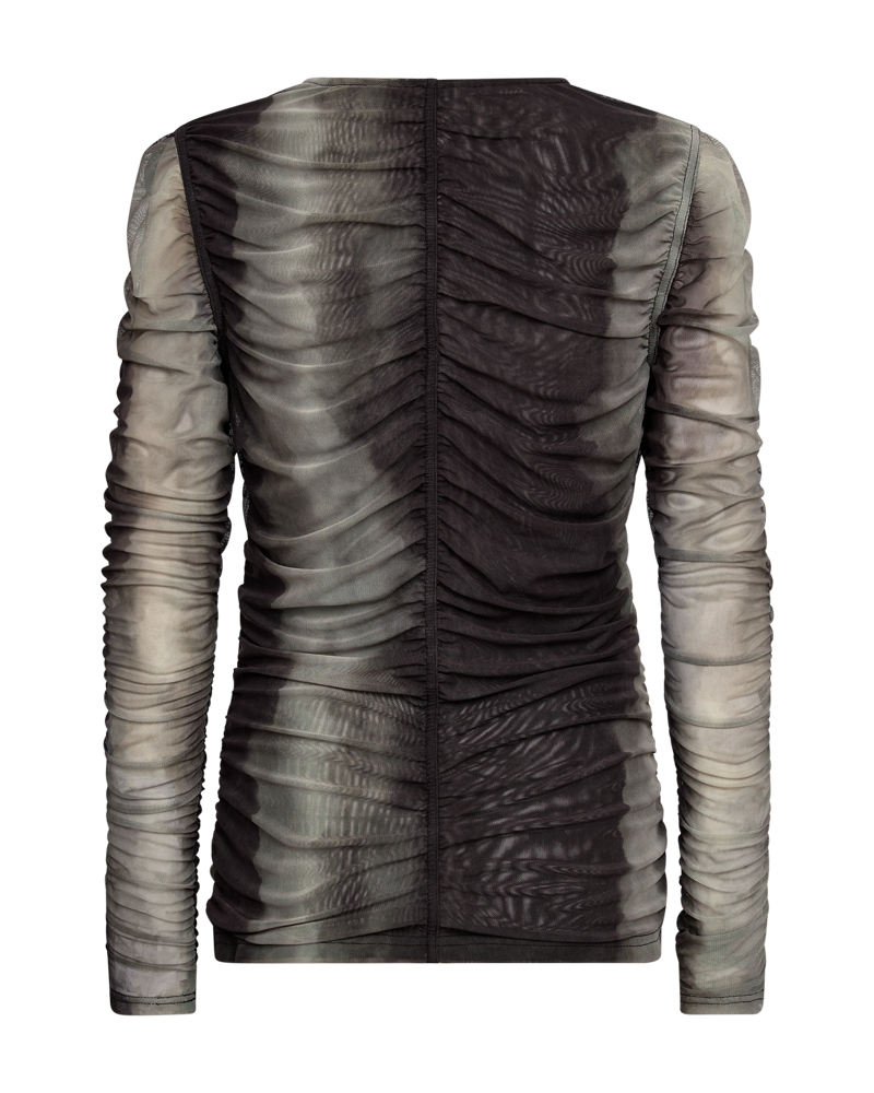 CMCORA - MESH BLUSE I SORT