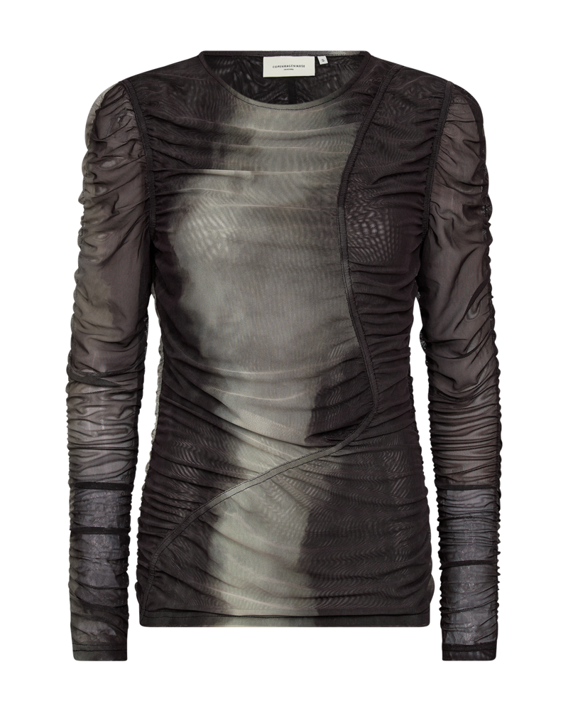 CMCORA - MESH BLUSE I SORT