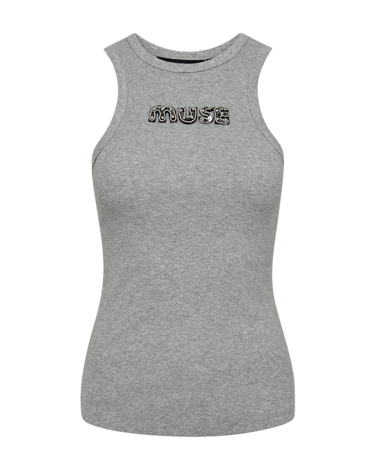 CMSIV - TOP MED PERLER I GRÅ