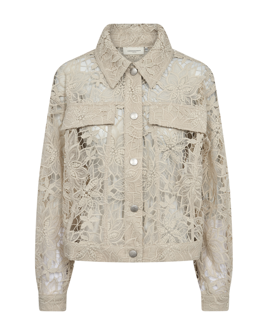 CMLACEY - JAKKE MED BLONDER I BEIGE