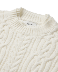 CMYARI - STRIKKET PULLOVER I RÅHVID