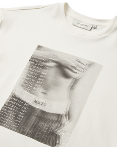 CMMUSE - T-SHIRT I RÅHVID